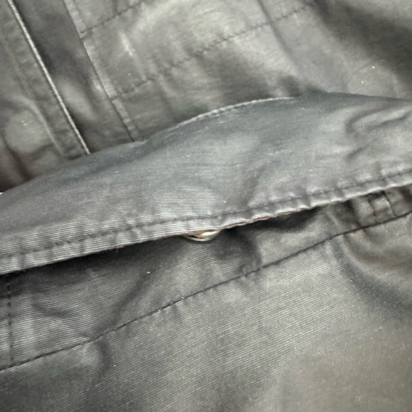 JOSEPH ABBOUD***Waxed Black Hooded Jacket Coat***Medium - Picture 8 of 9